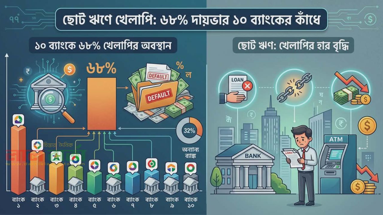 ছোট ঋণে খেলাপির ৬৮ শতাংশ ১০ ব্যাংকে