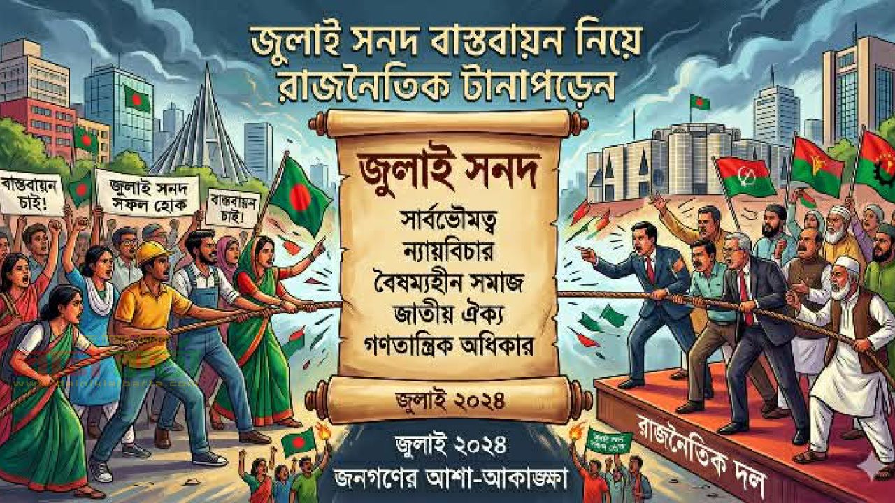 জুলাই সনদ বাস্তবায়ন নিয়ে রাজনৈতিক টানাপড়েন