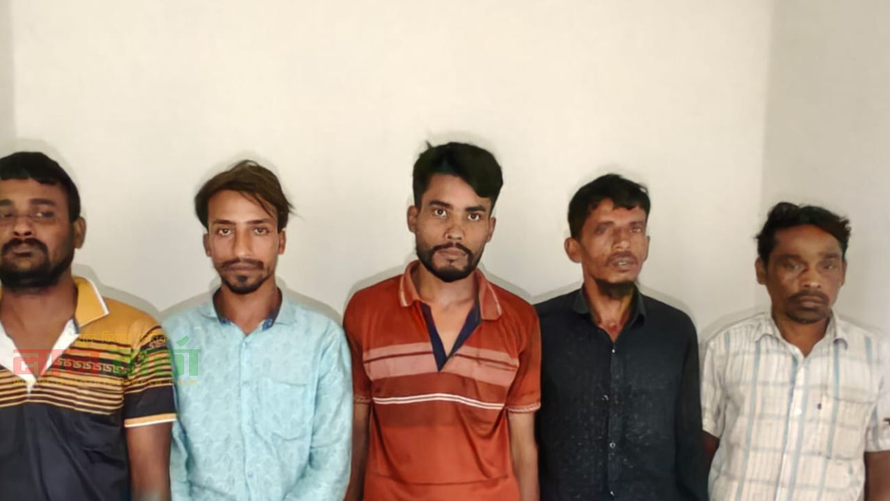 তাড়াশে মাদকবিরোধী অভিযান:  গাঁজাসহ ৫ ব্যবসায়ী গ্রেফতার