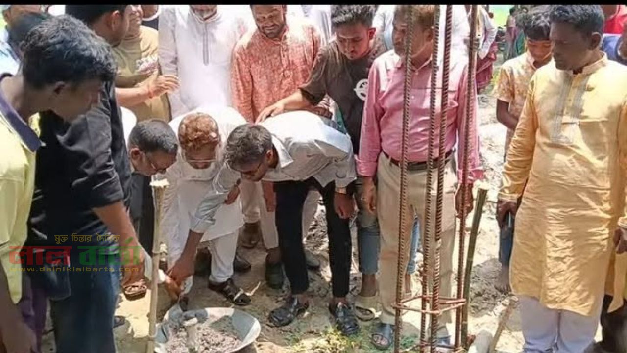রায়গঞ্জের ধলজান কালী মন্দিরের ভিত্তিপ্রস্তর স্থাপন করলেন এমপি ভিপি আয়নুল হক