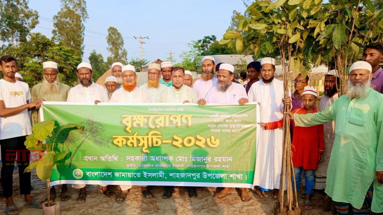 শাহজাদপুরে জামায়াতে ইসলামীর বৃক্ষরোপণ কর্মসূচি: তিনশত পরিবারের মাঝে চারা বিতরণ