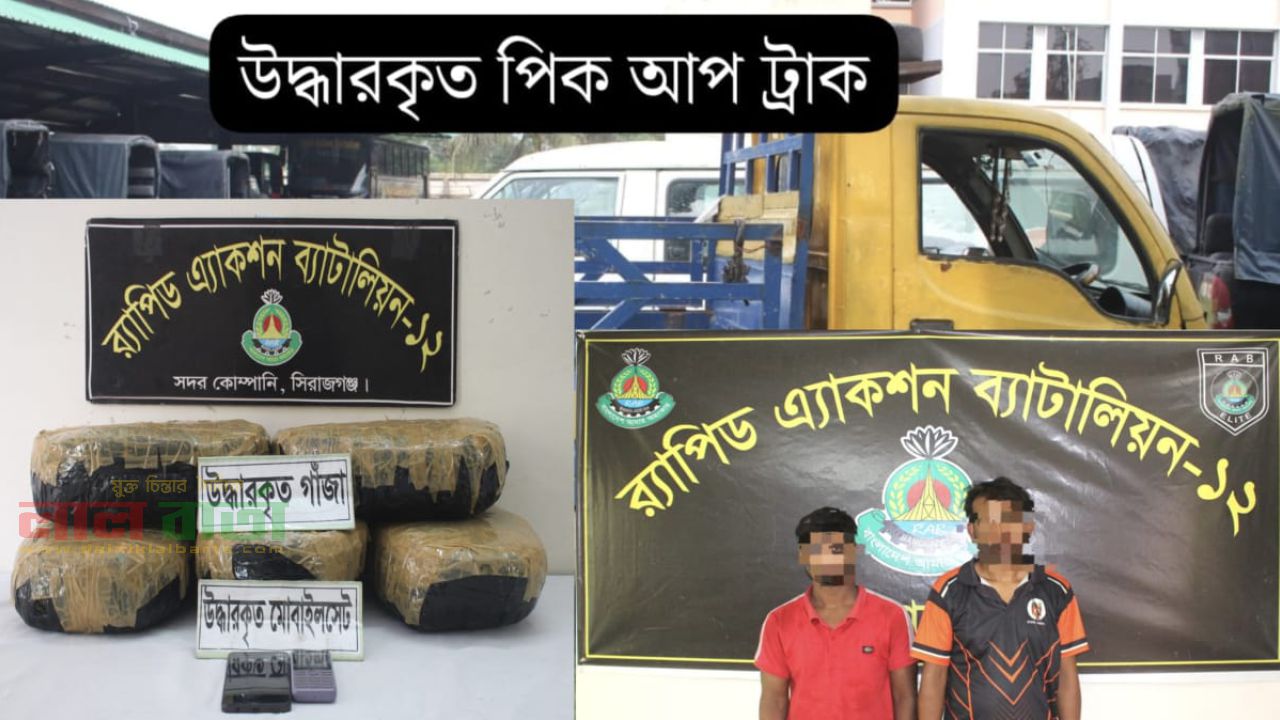 তাড়াশে ১০ কেজি গাঁজাসহ দুই মাদক কারবারি গ্রেপ্তার