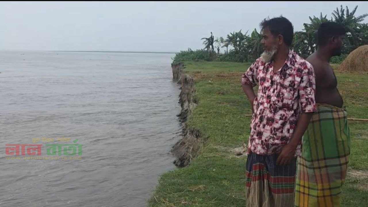 গাইবান্ধায় বাড়ছে নদ-নদীর পানি, তীব্র হচ্ছে নদীভাঙন