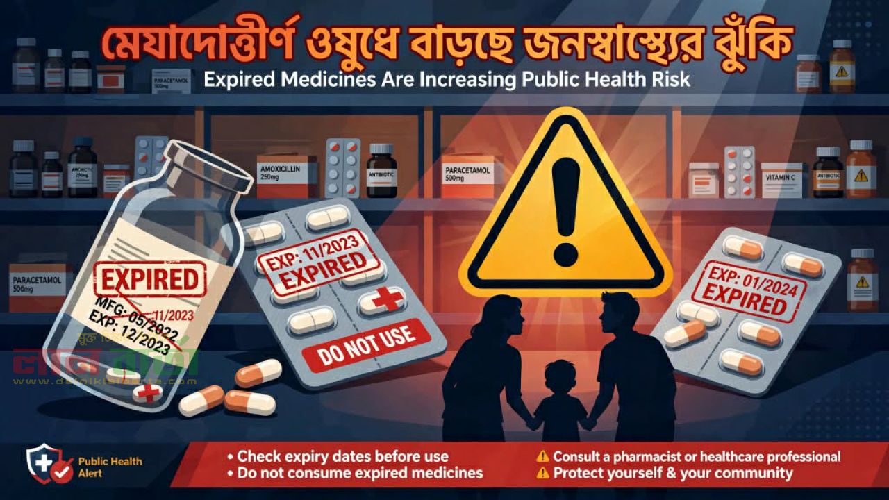 মেয়াদোত্তীর্ণ ওষুধে বাড়ছে জনস্বাস্থ্যের ঝুঁকি