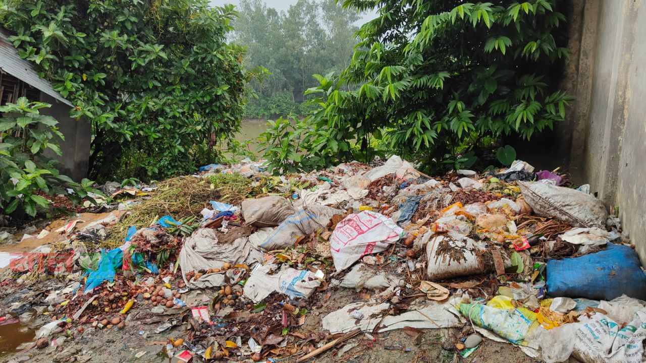 ধানগড়া বাজারে নির্দিষ্ট ডাস্টবিনের অভাব: তীব্র দুর্গন্ধে অতিষ্ঠ জনজীবন