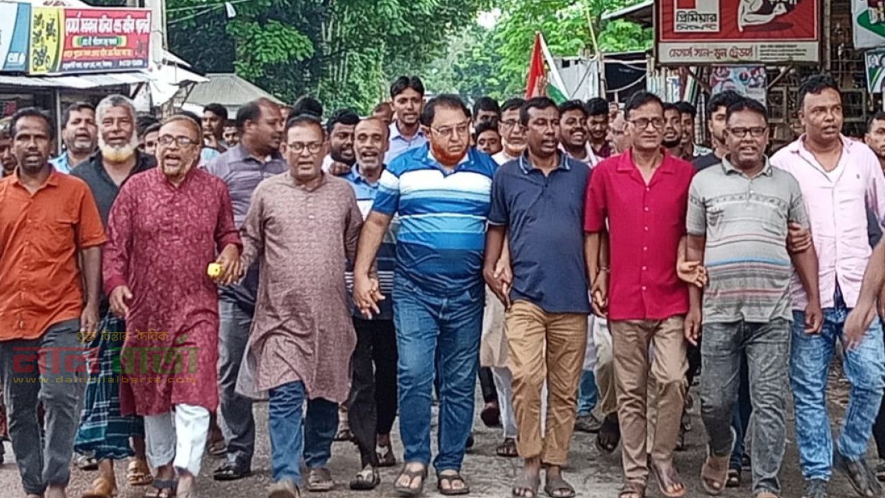 রায়গঞ্জে ঘুড়কা ইউনিয়ন বিএনপির উদ্যোগে বিক্ষোভ মিছিল অনুষ্ঠিত