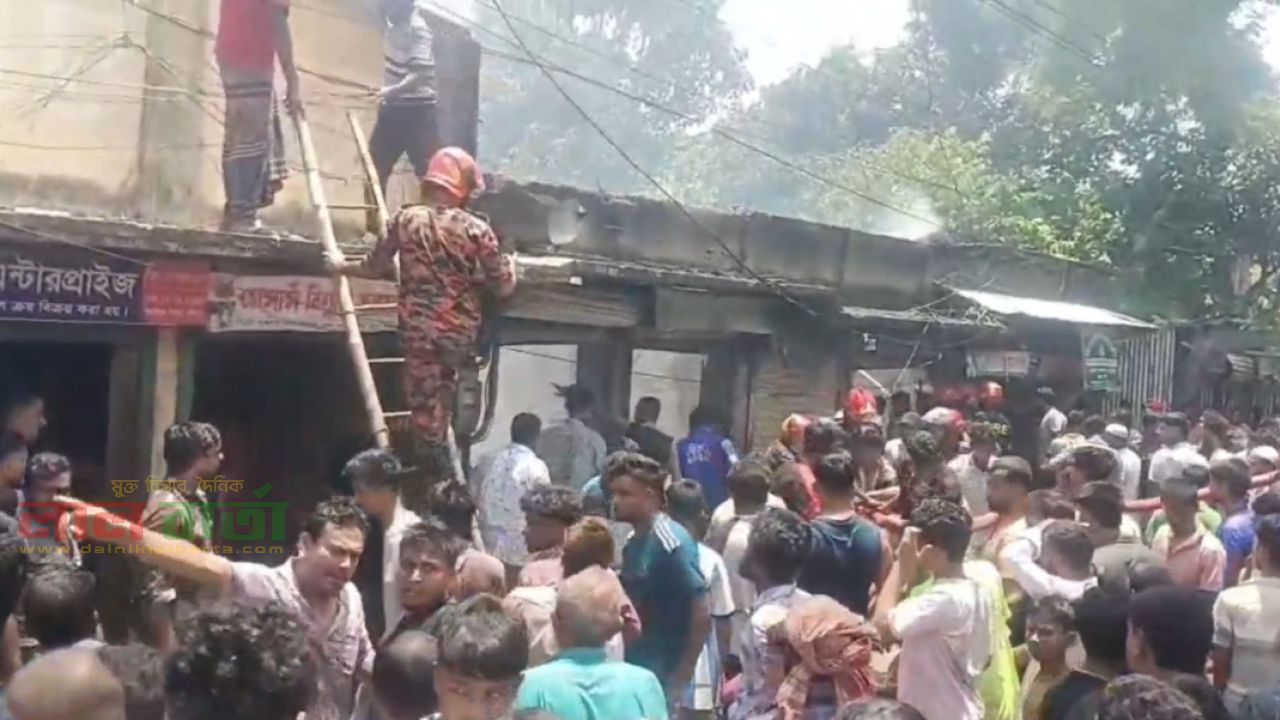 ফরিদপুরের কানাইপুর বাজারে অগ্নিকাণ্ড, ১৫ লাখ টাকার ক্ষয়ক্ষতি 