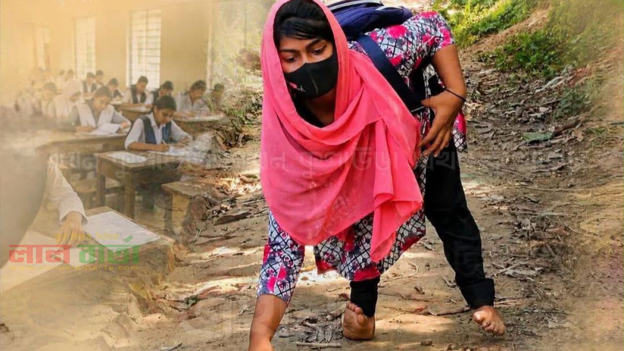 হামাগুড়ি দিয়ে হাতের উপর ভর করে চলা মনা বেগমের এইচএসসিতে জয়