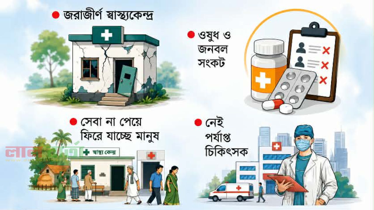 জরাজীর্ণ স্বাস্থ্যকেন্দ্রে জনবল ও ওষুধ সংকট