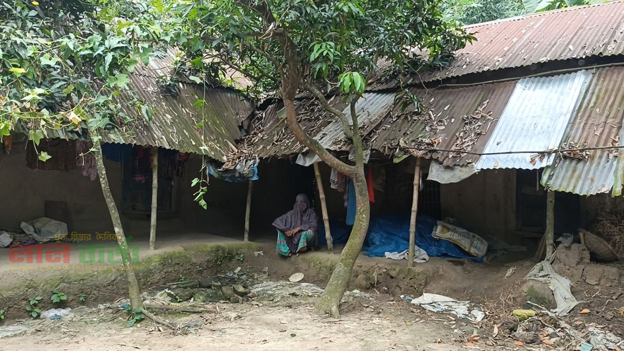 বৃষ্টি হলেই অন্যের বাড়িতে আশ্রয় নিতে হয় সালেহা বেগমকে