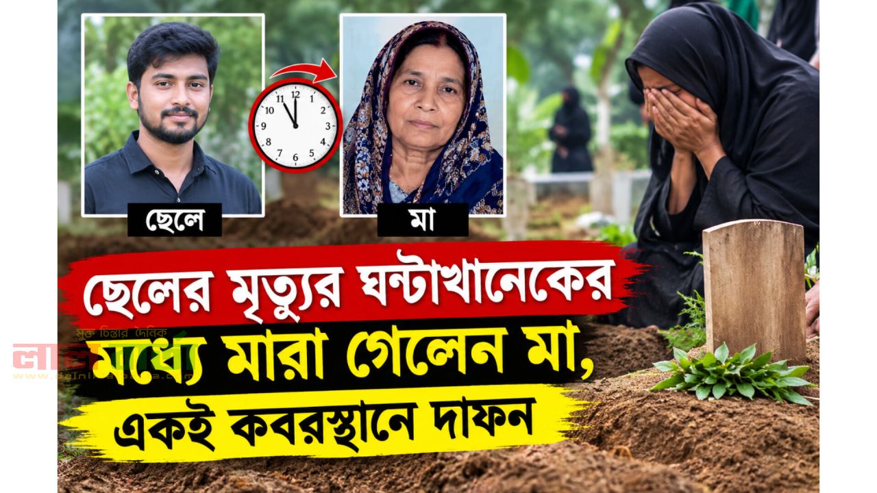 ছেলের মৃত্যুর ঘণ্টাখানেকের মধ্যে মারা গেলেন মা, একই কবরস্থানে দাফন